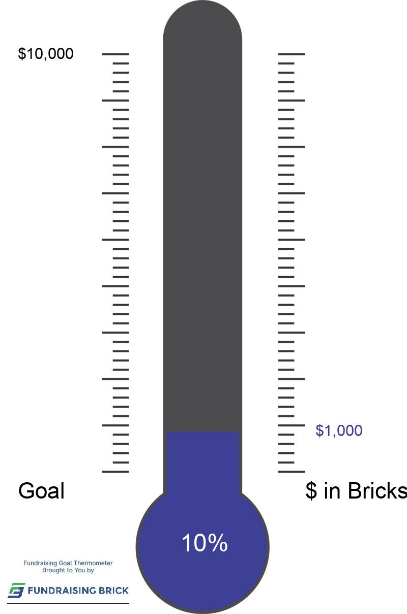 free fundraising thermometer builder - fundraising brick