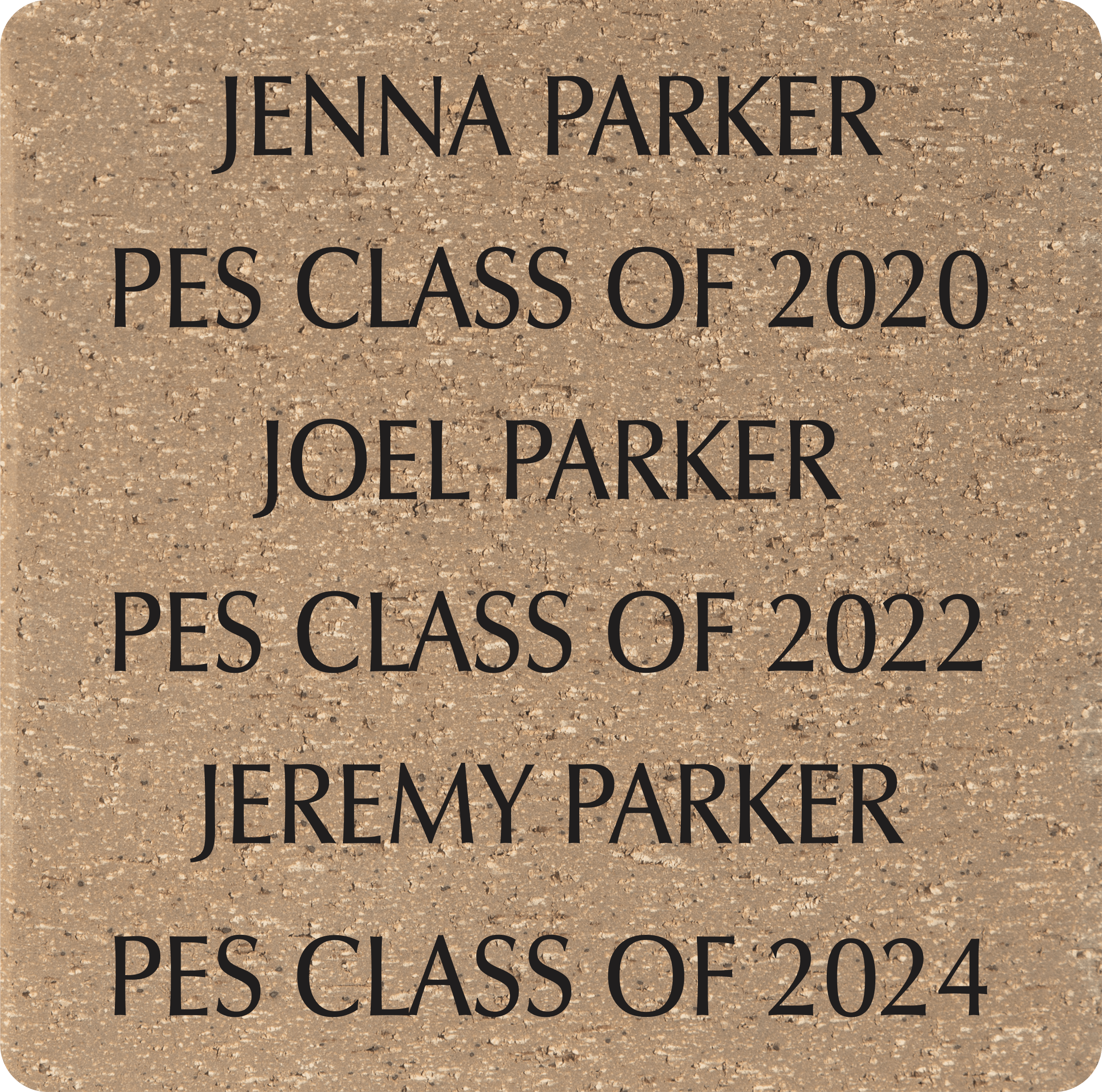 engraved brick campaign 8X8 landmark grey